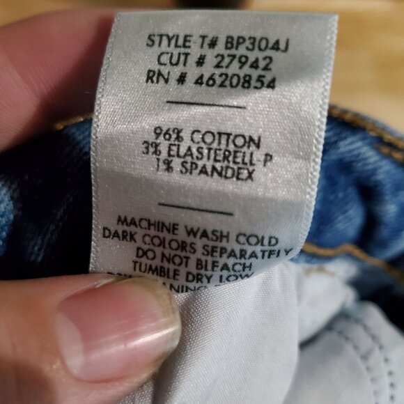 Just Black Denim Jeans Womens Size 29 Blue Distressed Raw Hem Straight Cut USA - Picture 4 of 12